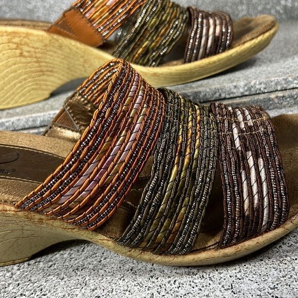 Kim Rogers Jill Open Toed Stretch Sandals Wedges Shoes Size 7.5 - Picture 2 of 7